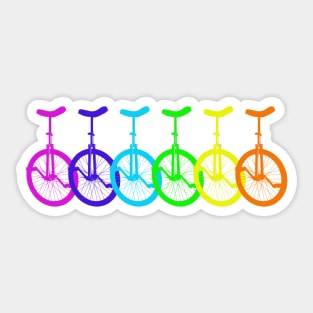 Rainbow Unicycles Sticker